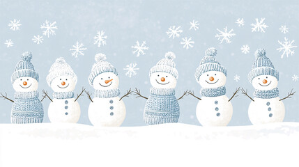 background of snowman on the snow