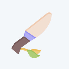 Icon Knife. related to Native American symbol. flat style. design editable