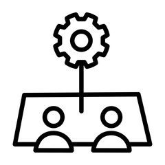 Workplace Culture Vector Line Icon Design