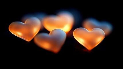 Glowing Heart-Shaped Ornaments