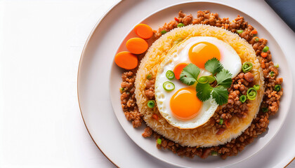 Salted eggs fried rice,stir fry egg with cooked rice