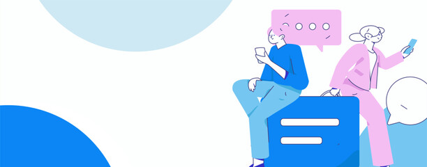 Communicate with consultants flat vector character concept operation hand drawn illustration
