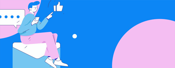 Communicate with consultants flat vector character concept operation hand drawn illustration
