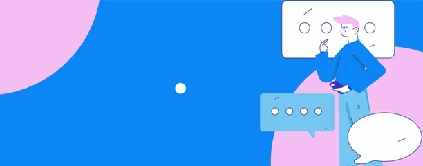 Communicate with consultants flat vector character concept operation hand drawn illustration
