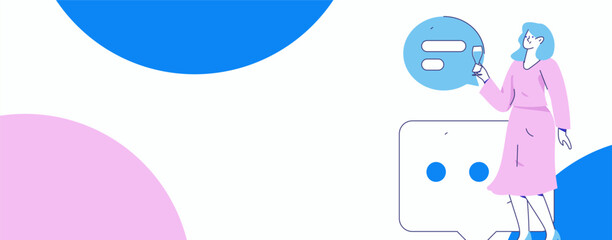 Communicate with consultants flat vector character concept operation hand drawn illustration
