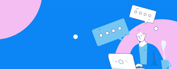 Communicate with consultants flat vector character concept operation hand drawn illustration
