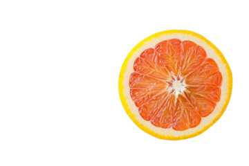 Fresh Halved Grapefruit with Isolated on Transparent Background