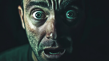 Obraz premium A man with a very angry expression on his face