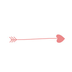 Arrow and heart icon illustration