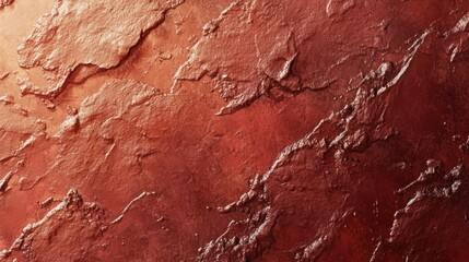 Naklejka premium A close-up of a weather-beaten red brick wall, its uneven surface and natural imperfections highlighted by soft lighting