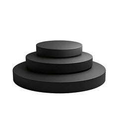 Black podium isolated on transparent background