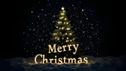 Festive Fir Tree Background for Merry Christmas
