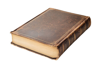 Obraz premium Elegant Hardcover Book with a Leather Cover with isolated on transparent background