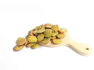 raw ripe jengkol food served on a white background