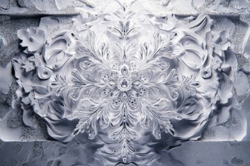 intricate frost patterns on glass creating a stunning winter design