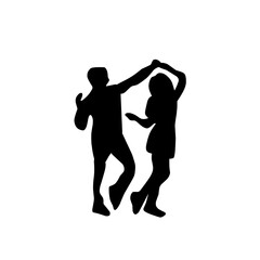 Silhouettes of bride and groom