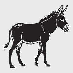  Donkey  image silhouette vector art and illustration