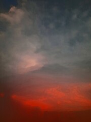 sunset in the clouds, beautiful sunset in the sky