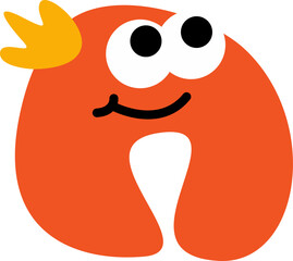 Cute Alphabet Character Element 