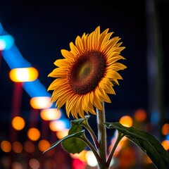 Naklejka premium Radiant Sunflower in Bloom