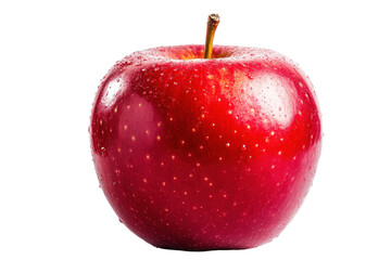 Freshly Harvested Juicy Red Apple with a Shiny Skin, Perfect for Healthy Snacking and Desserts with isolated on transparent background