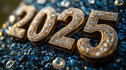 A close up of the numbers 2015 on a blue background