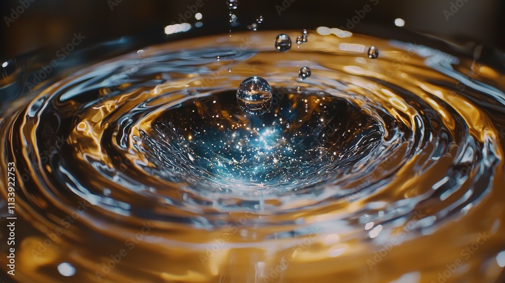 Leinwandbilder water droplet splash event frozen in time home studio macro photography abstract environment close-u