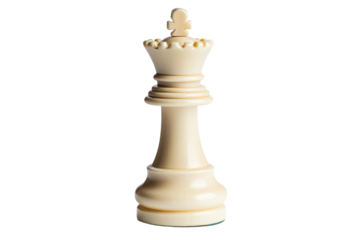 Classic Wooden King Chess Piece with Isolated Crown Detail with isolated on transparent background