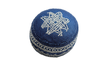 Elegant Satin Kippah with Isolated Smooth Texture with isolated on transparent background