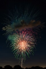 fireworks over the river