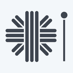 Icon Fence. related to Fabric symbol. glyph style. simple design editable