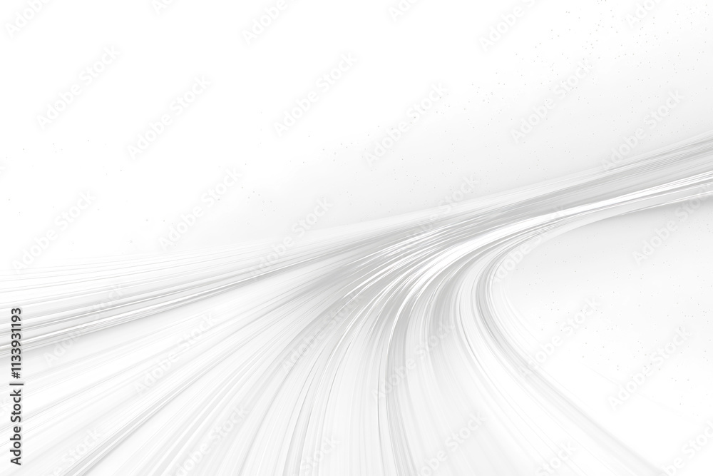Poster Abstract light trails curve across Transparent background.
