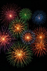 Fototapeta premium fireworks on the night sky