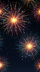 Naklejka premium fireworks on the night sky