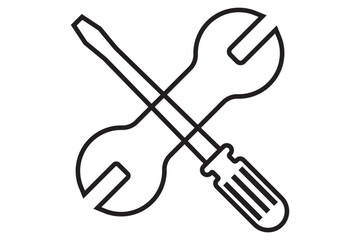 Manufacturing vector black flat, line icons. Service vector icon designs isolated on transparent background. Working tools collection. Repair and construction supplies set. Sketch vintage vector.