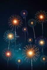 Naklejka premium fireworks on the sky