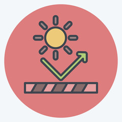 Icon UV Protection. related to Fabric symbol. color mate style. simple design editable