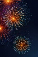 fireworks in the night sky