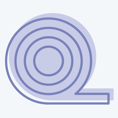 Icon Insulation. related to Fabric symbol. two tone style. simple design editable