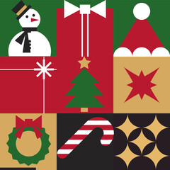 Scandinavian Christmas Geometric Pattern Design
