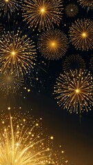 fireworks on the night sky