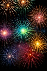 Naklejka premium fireworks on the night sky