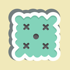 Sticker Easter Wishes. related to Fabric symbol. simple design editable