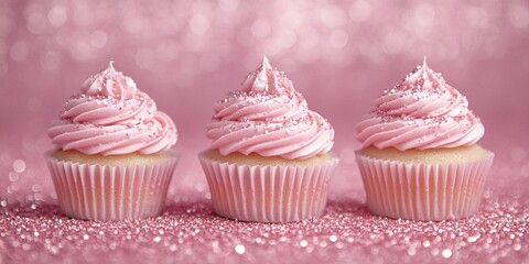 Sparkling Pink Cupcake Celebration