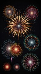 Obraz premium fireworks on the night sky