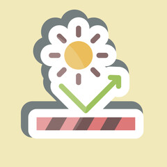 Sticker UV Protection. related to Fabric symbol. simple design editable