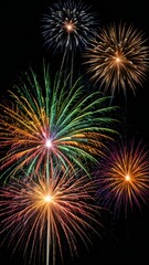 Naklejka premium fireworks in the night sky