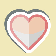 Sticker Heart Pillow. related to Fabric symbol. simple design editable