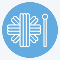 Icon Fence. related to Fabric symbol. blue eyes style. simple design editable