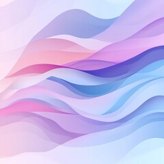 Fototapeta premium Smooth gradient waves in pastel colors